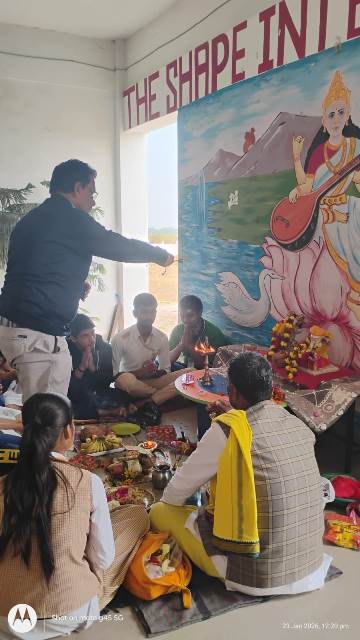 Sarswati pooja The Shape Internation School